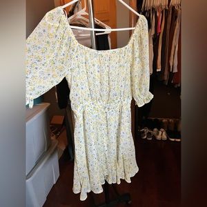 Francesca's Yellow Floral Dress